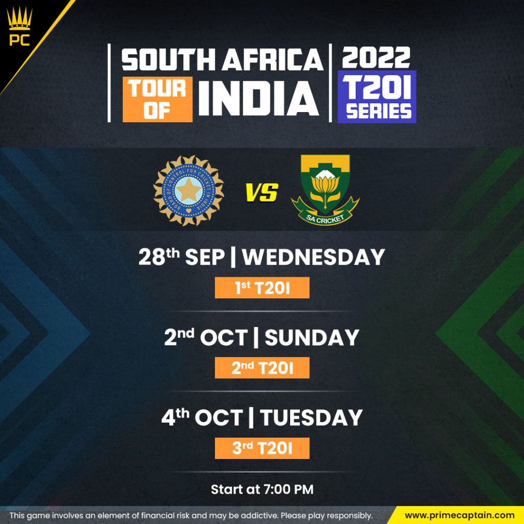 south africa tour of india | 2022